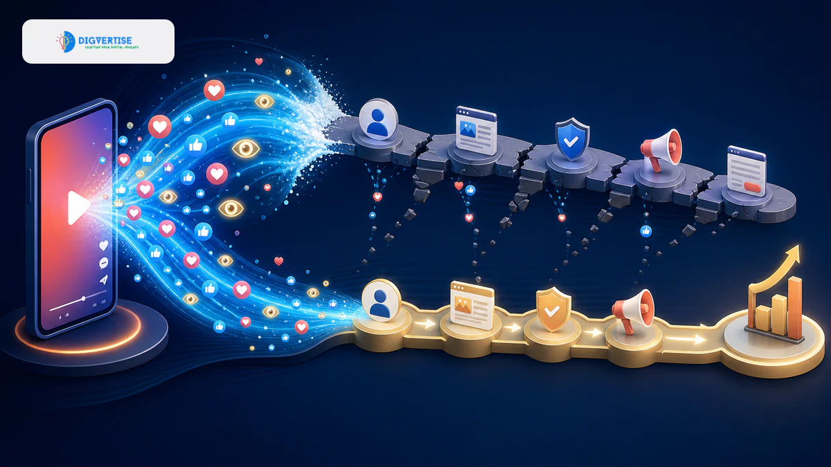 A large wave of Reel attention separating from and reconnecting to a clear lead journey