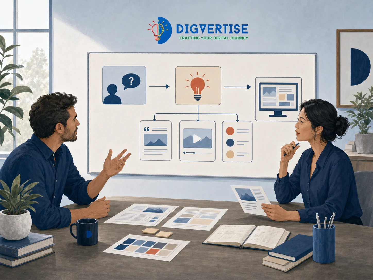 Business messages organized into clear, consistent campaign design assets