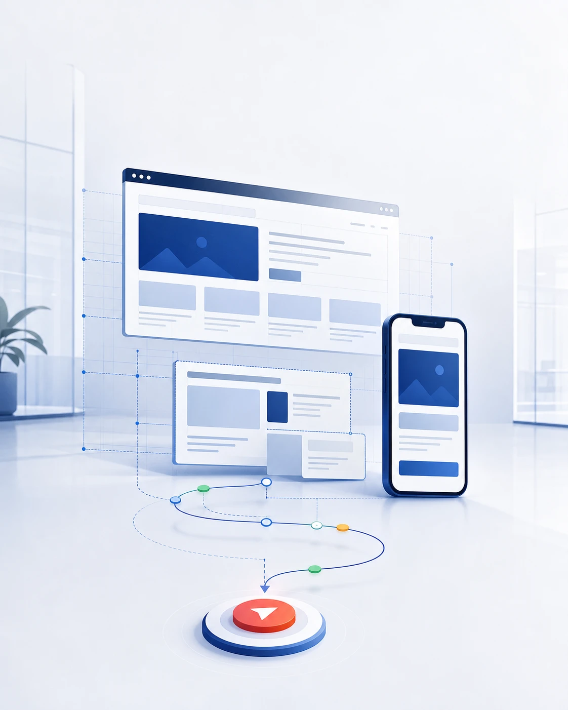 A Digvertise website consultation reviewing responsive layouts, customer journeys and conversion paths